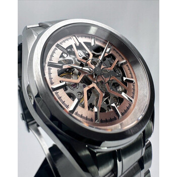 Custom Seiko Mod • Premium GS Salmon Defy Skeleton w/ VC Clover Seconds • 38mm